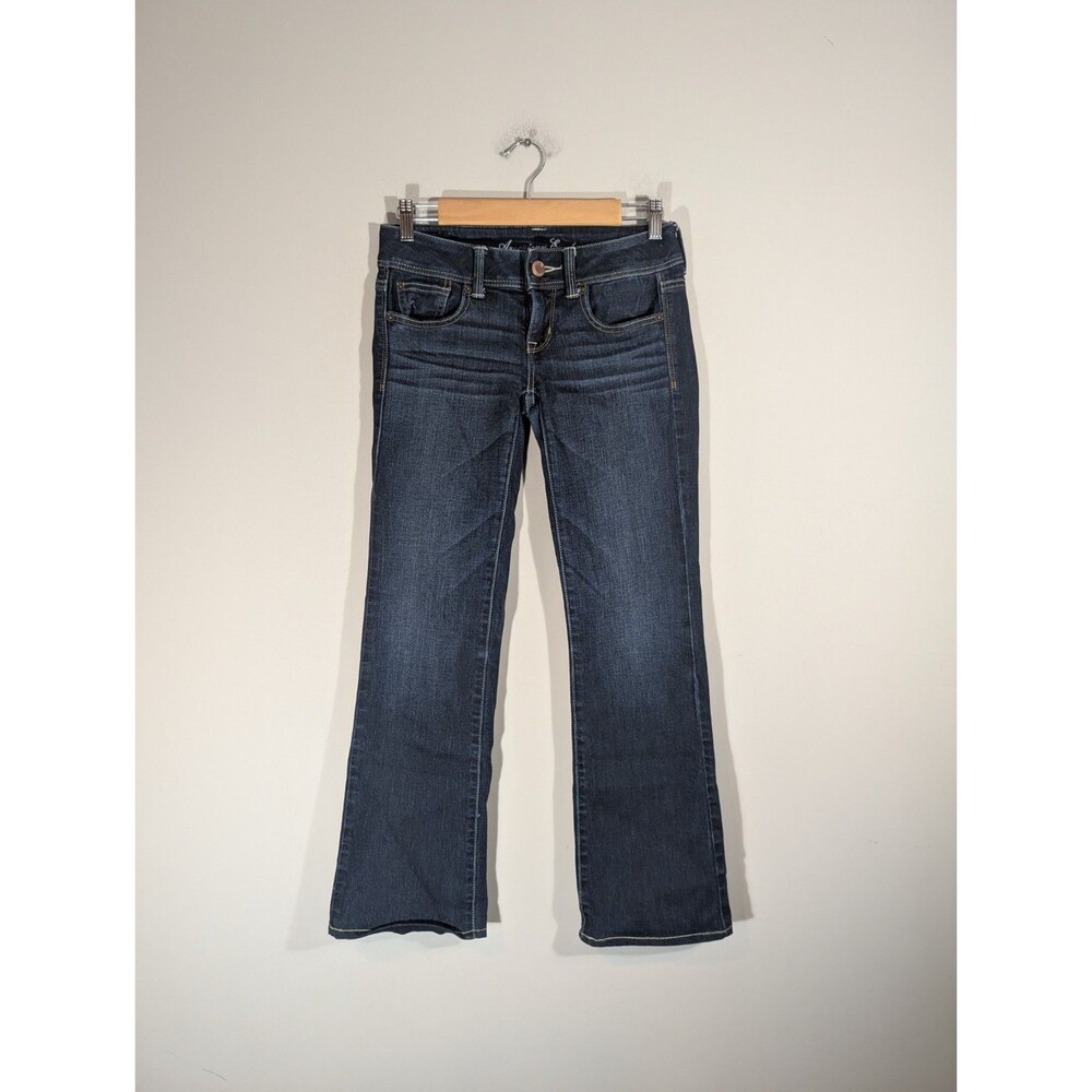 American Eagle Womens Slim Boot Low Rise Denim Jeans sz 2 Y2K Streetwear